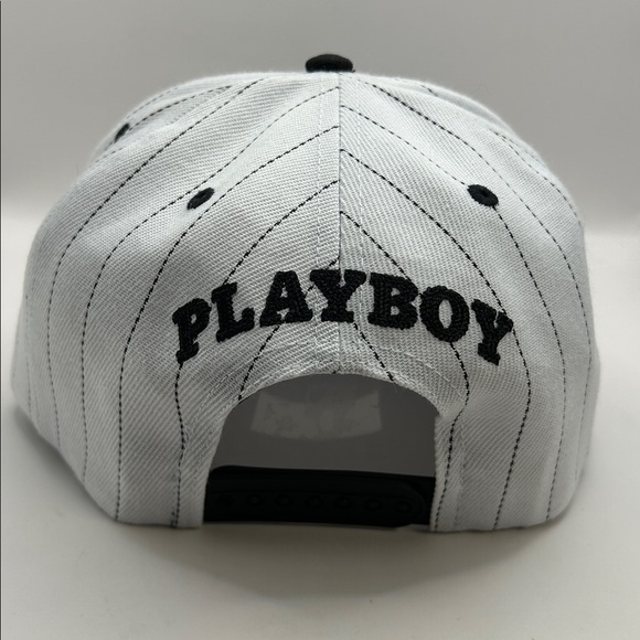 Playboy SnapBack baseball cap.  Pinstripes - Picture 7 of 12